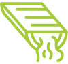 flowing gutter graphic icon with gutter guard